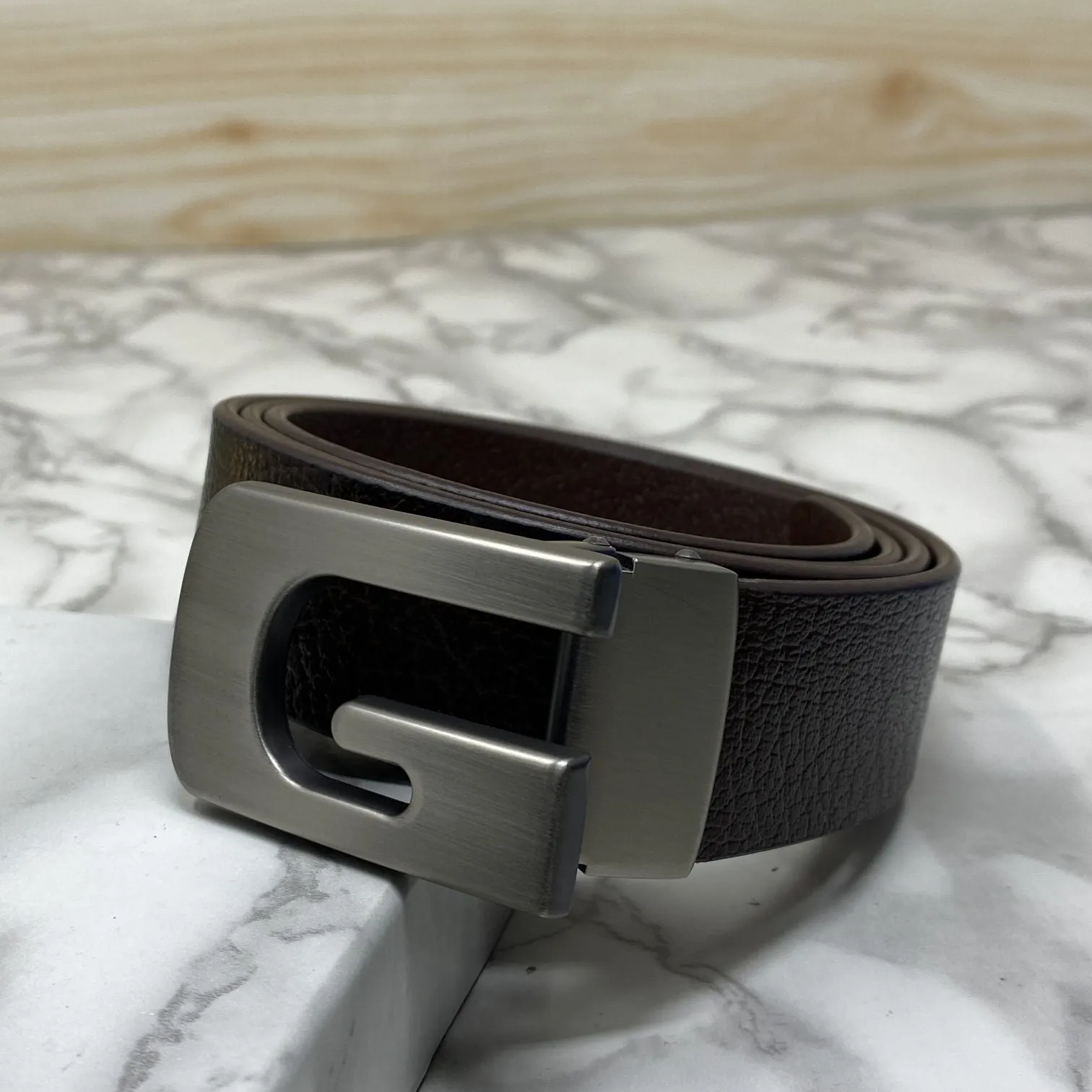 Metal  G-Shape Leather Strap Belt-JonasParamount