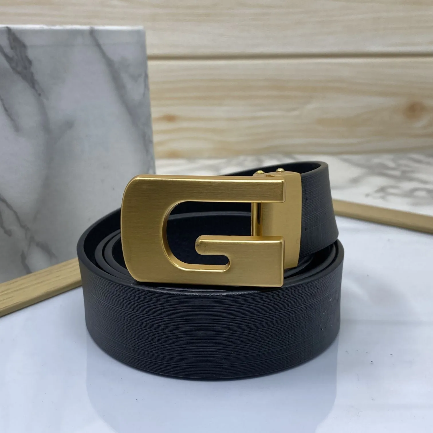 Metal  G-Shape Leather Strap Belt-JonasParamount