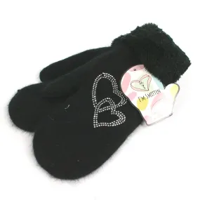 Mitten/Glove - Black Hearts