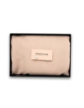 Mocha Gift Pack 8B - Timeless Lightweight Scarf & Pearl Earring - Beige