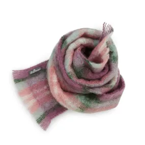 Mohair Scarf Amethyst Check