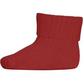 MP Danmark 533 Cotton Rib Baby Socks 1315 Tomato