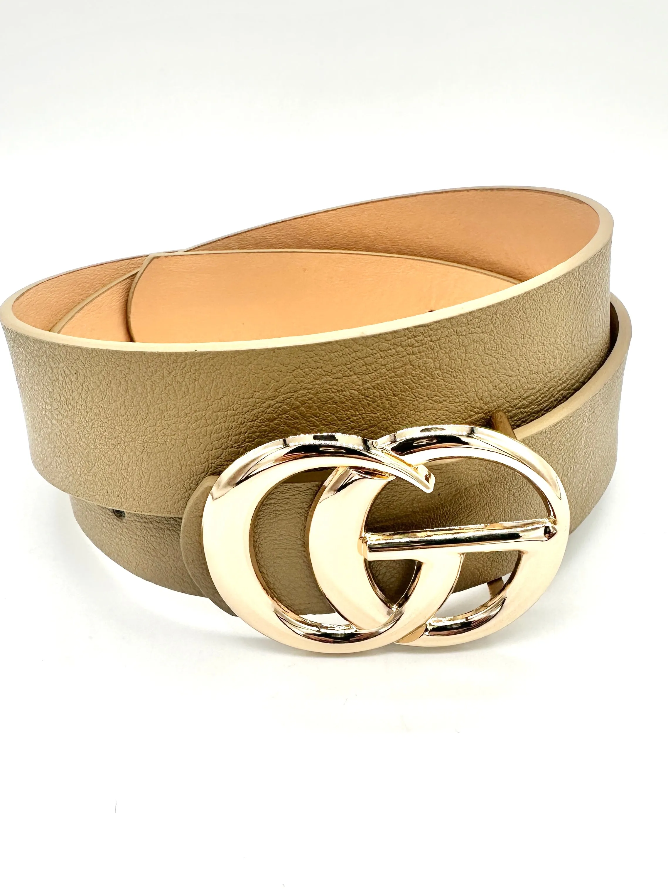 Neutral Gold Buckle Belts