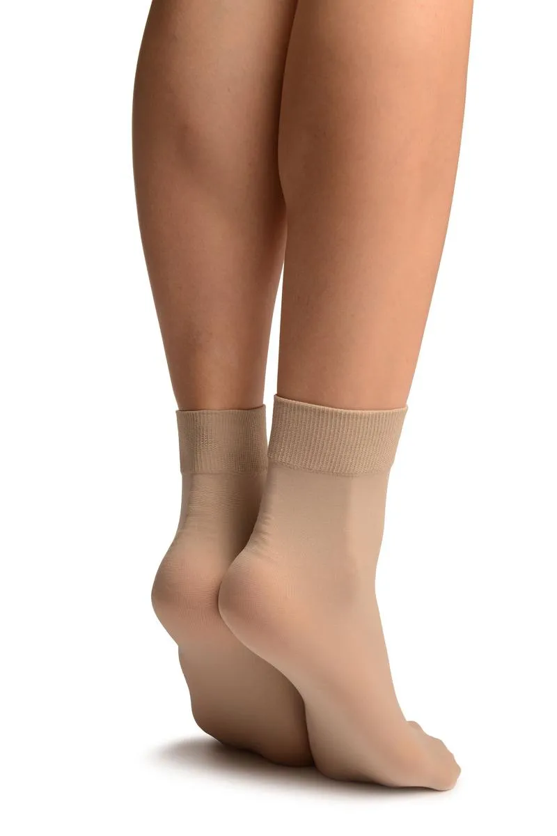 Nude Comfort Top Strong Ankle High Socks