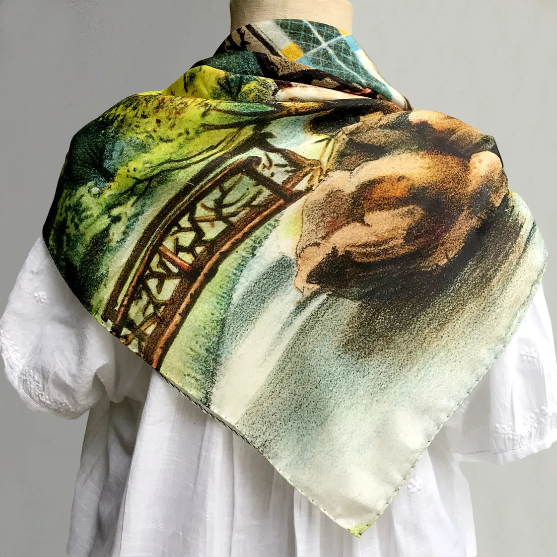 Pagoda Silk Scarf