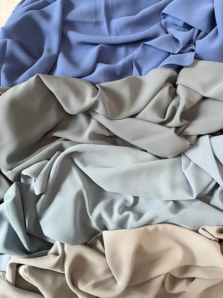 Premium Pearl Chiffon Square Scarf