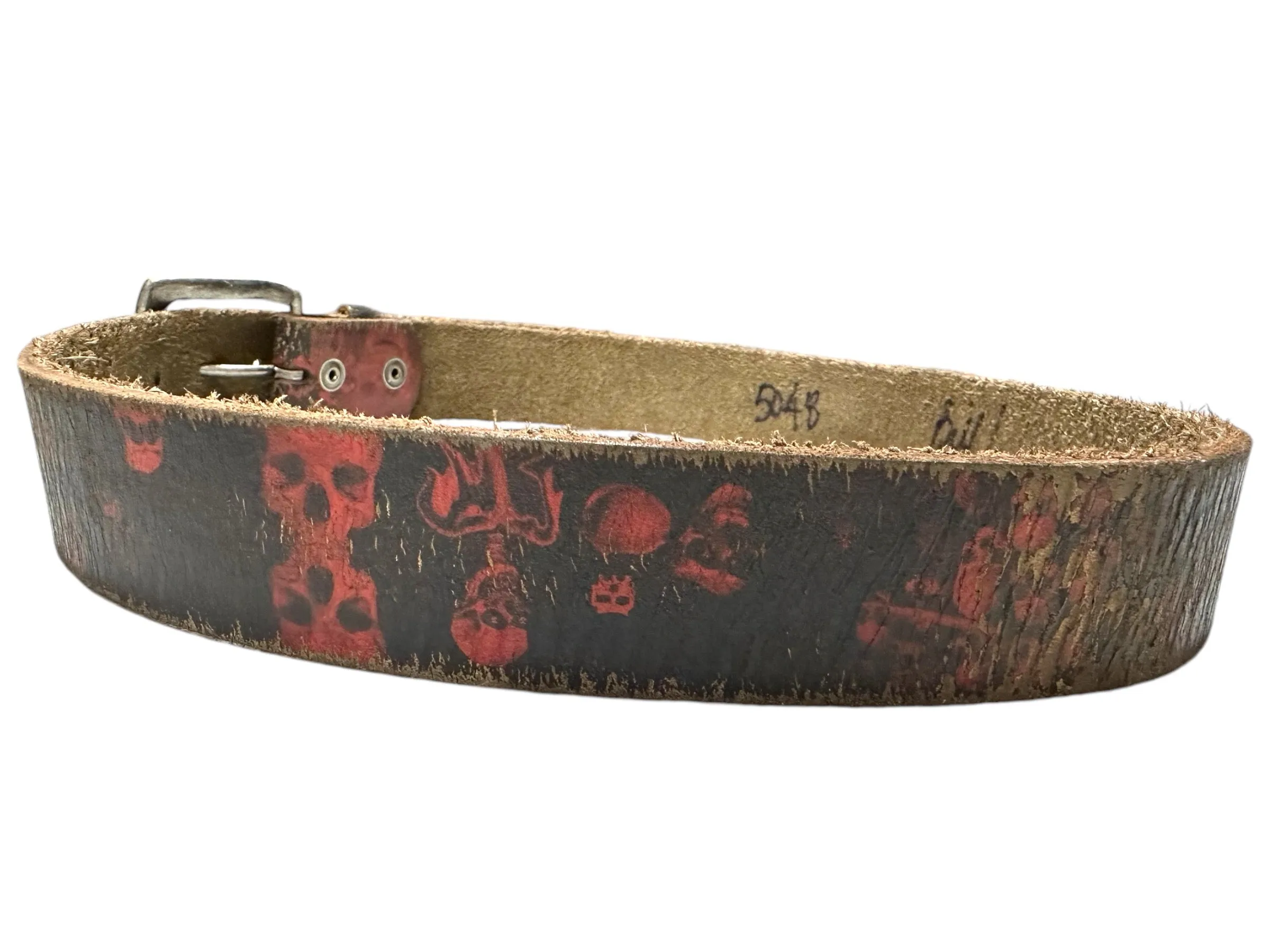 Red & Black Skull Belt