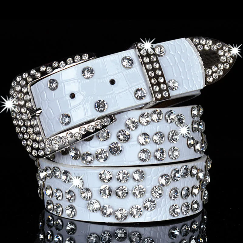 Rhinestone Trendy Shiny Women's Belt