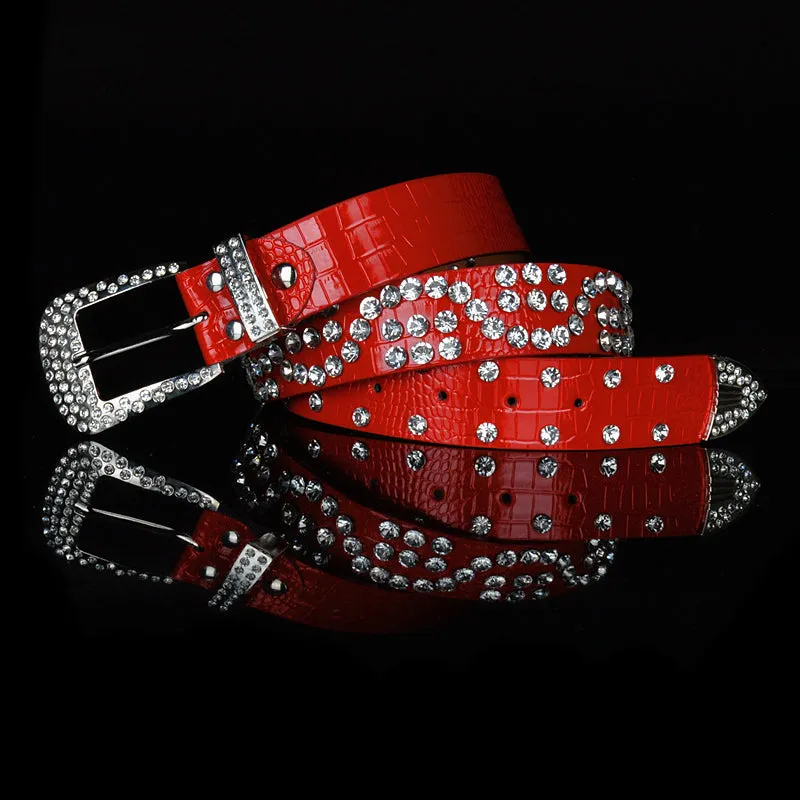 Rhinestone Trendy Shiny Women's Belt