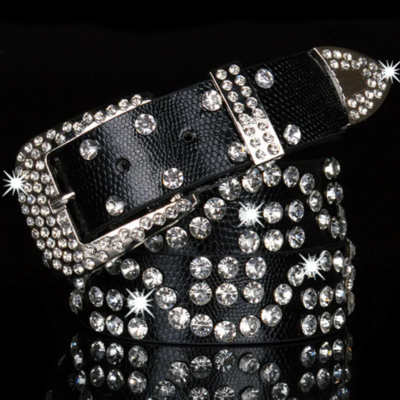 Rhinestone Trendy Shiny Women's Belt