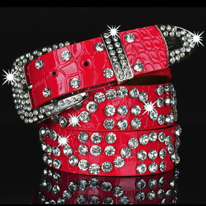 Rhinestone Trendy Shiny Women's Belt