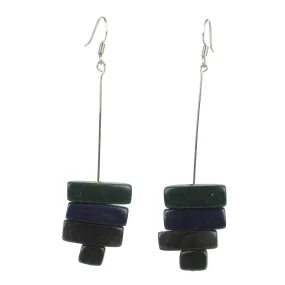 Rialto Tagua Nut Earrings in Hunter Green Faire Collection