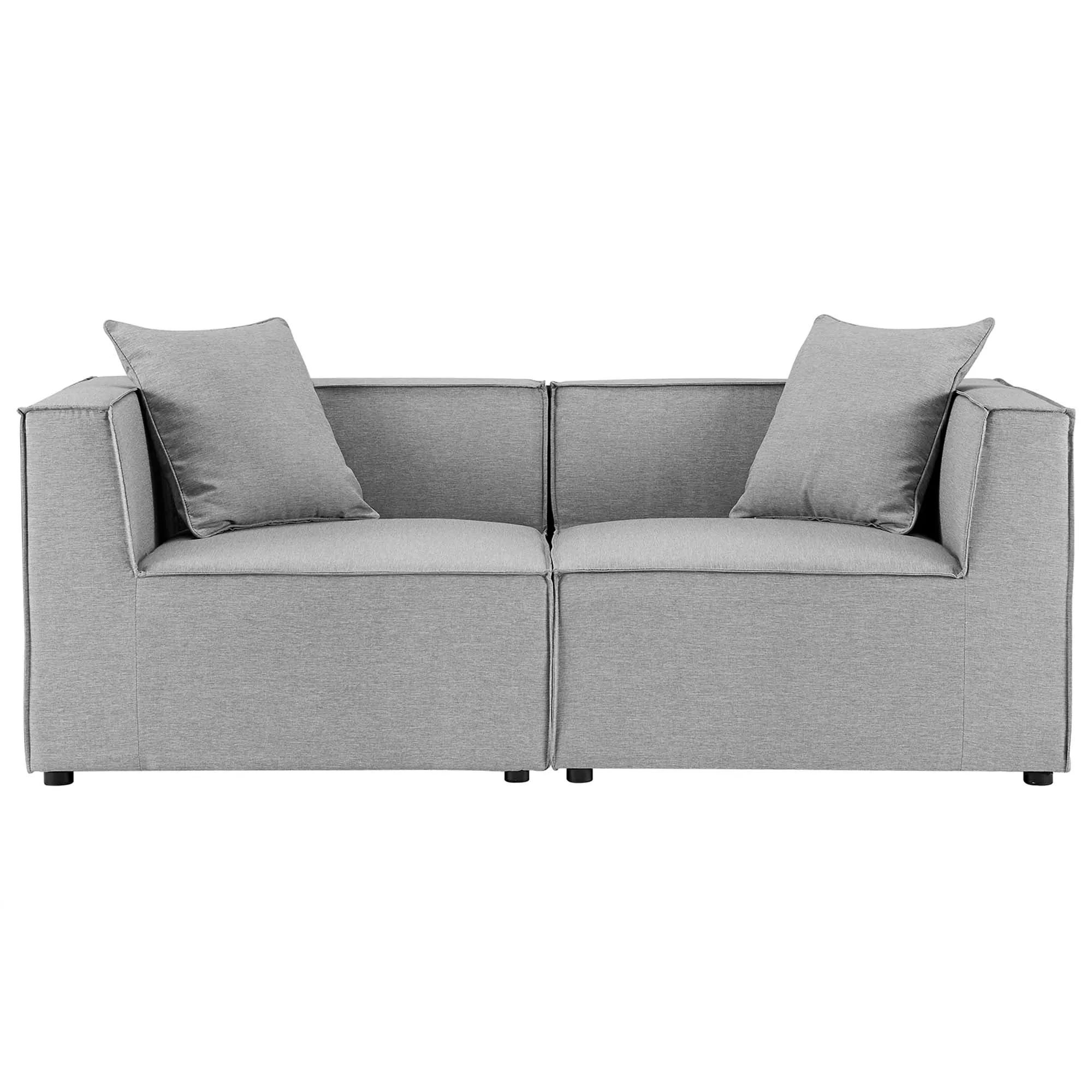 Saybrook Outdoor Patio Upholstered 2-Piece Sectional Sofa Loveseat by Modway