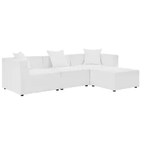 Saybrook Outdoor Patio Upholstered Four-Piece Sectional Sofa