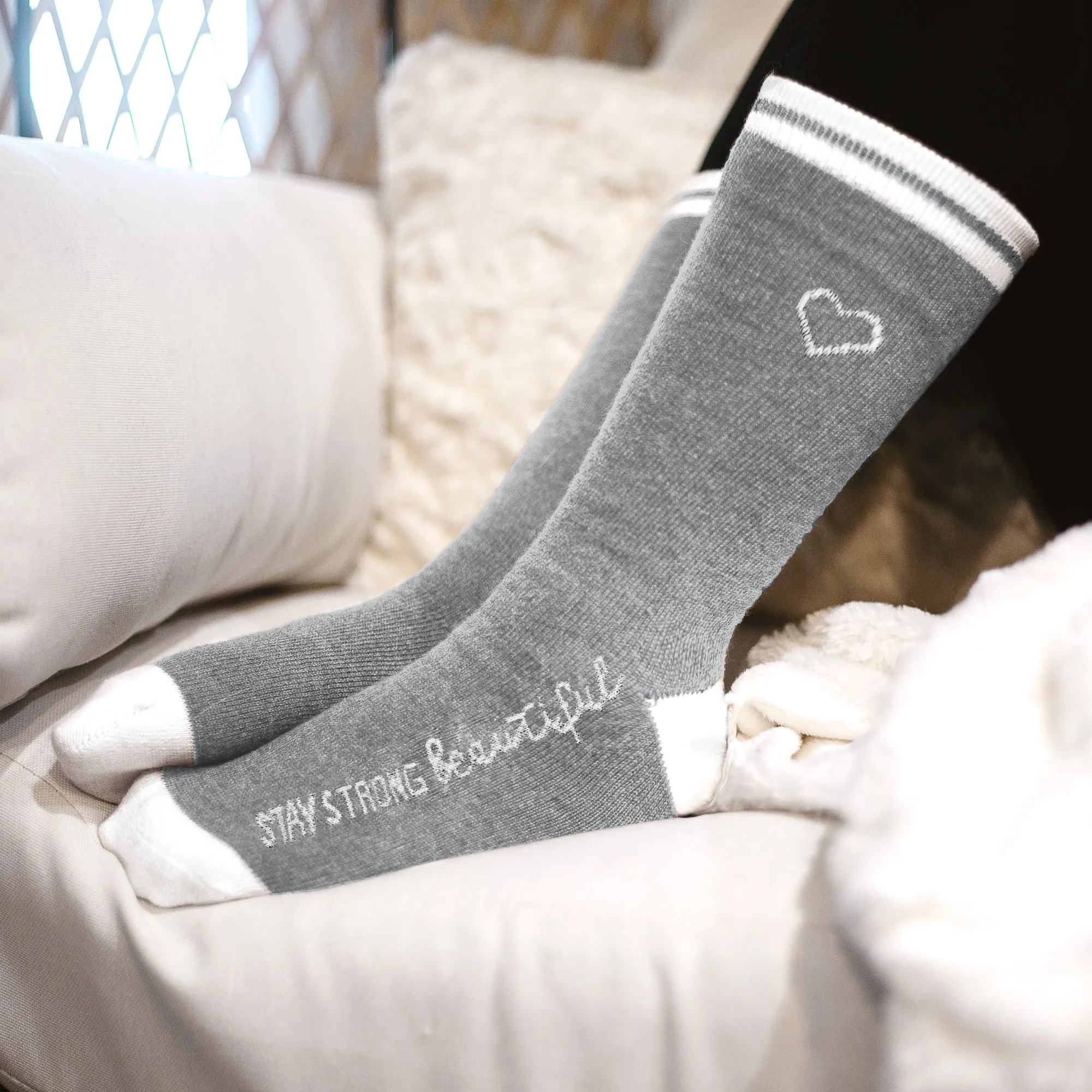 Stay Strong Ladies Crew Sock