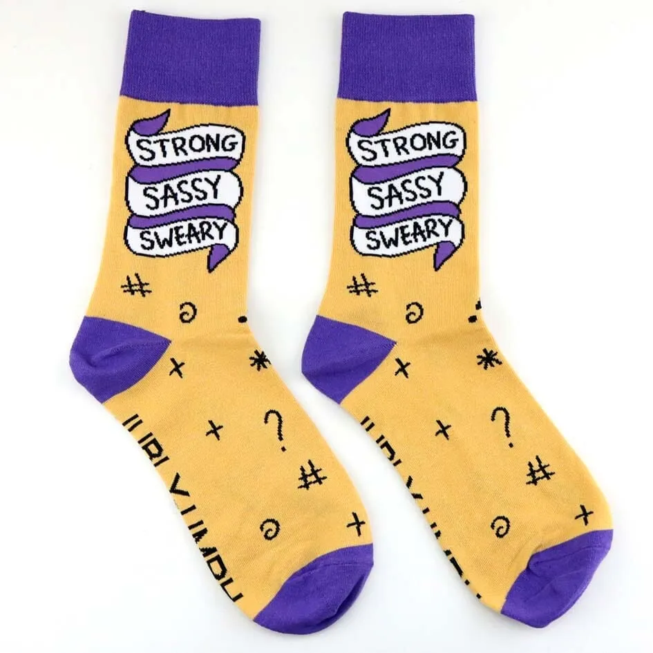 Strong Sassy Sweary Socks- Unisex Large