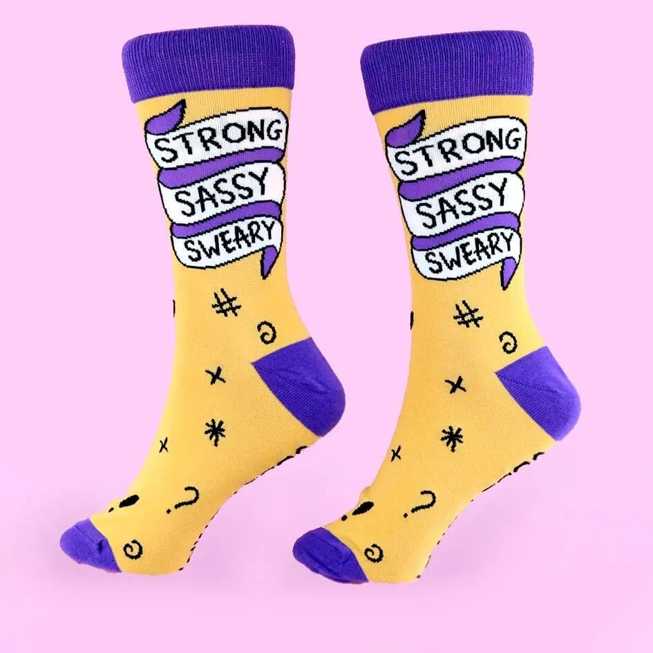 Strong Sassy Sweary Socks- Unisex Large