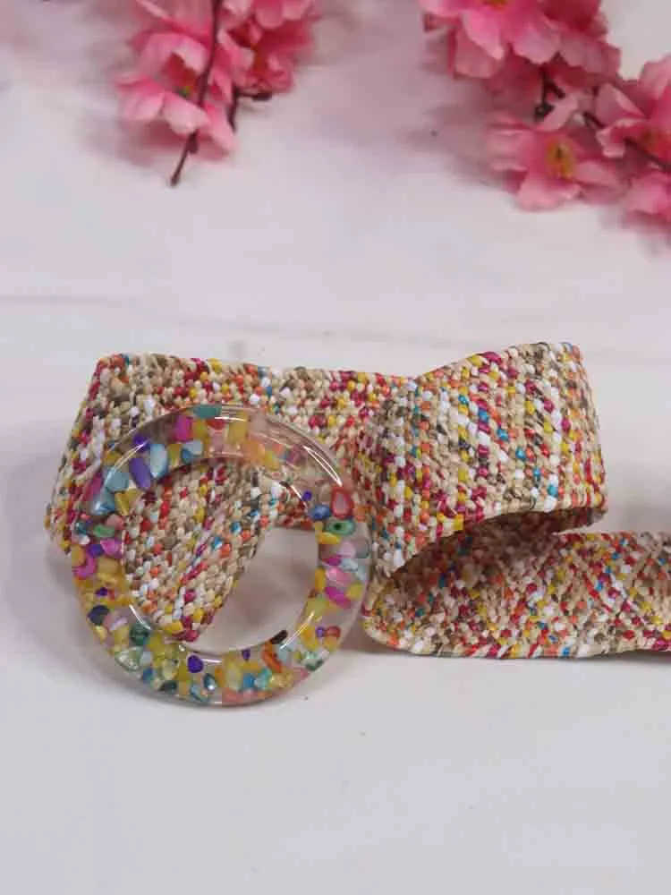 Stylish Multicolor Braided Belt - Perfect Accessory for Any Outfit