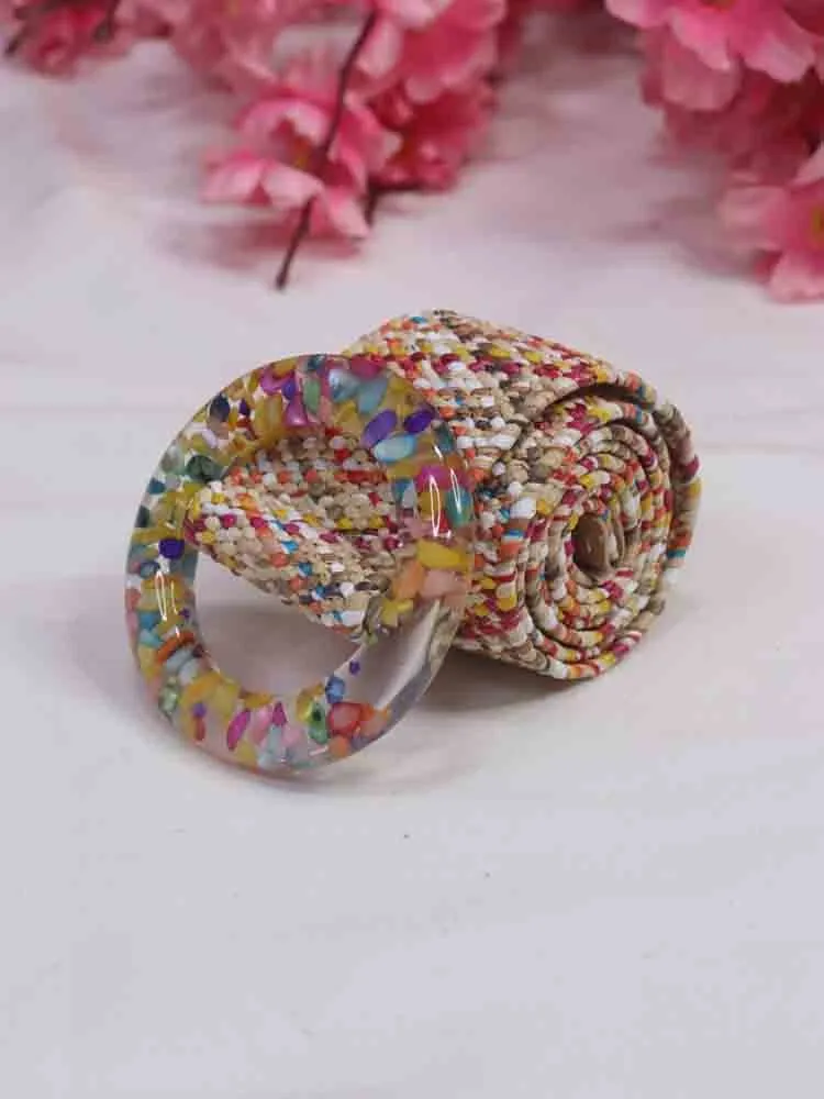 Stylish Multicolor Braided Belt - Perfect Accessory for Any Outfit