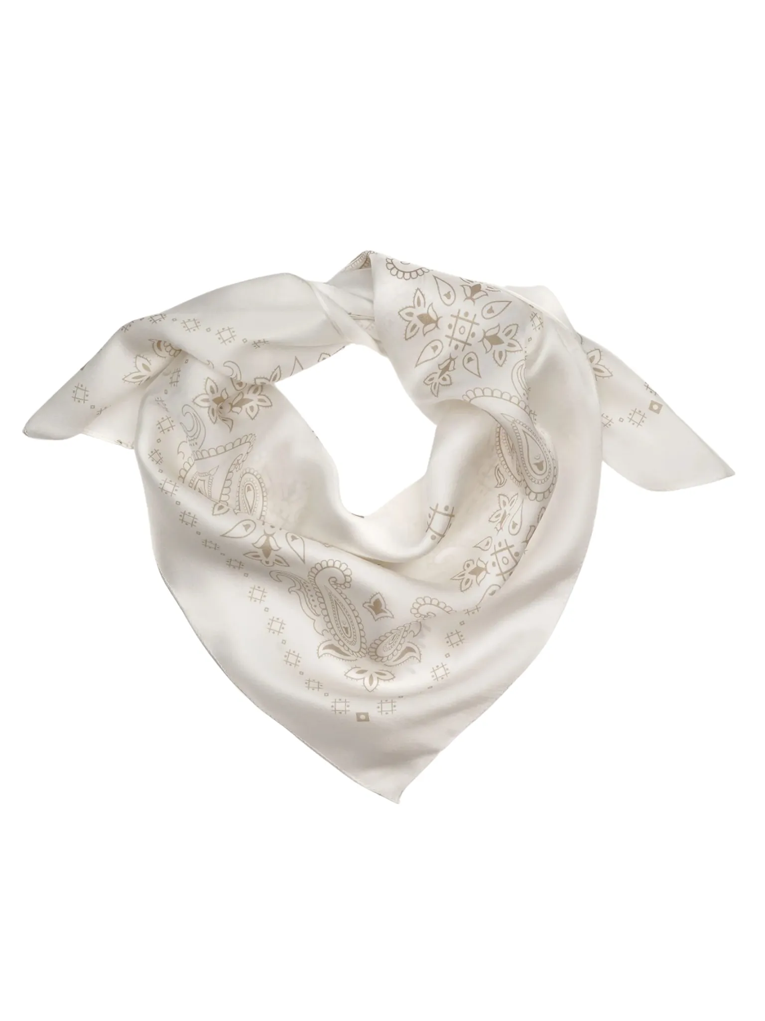 The Western Ivory Silk Scarf