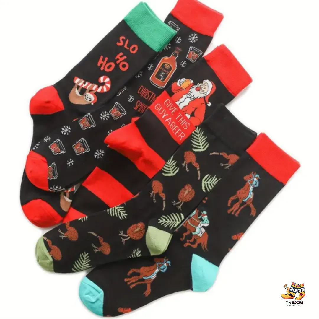 TikSocks|Christmas Socks- Christmas Sloth Socks