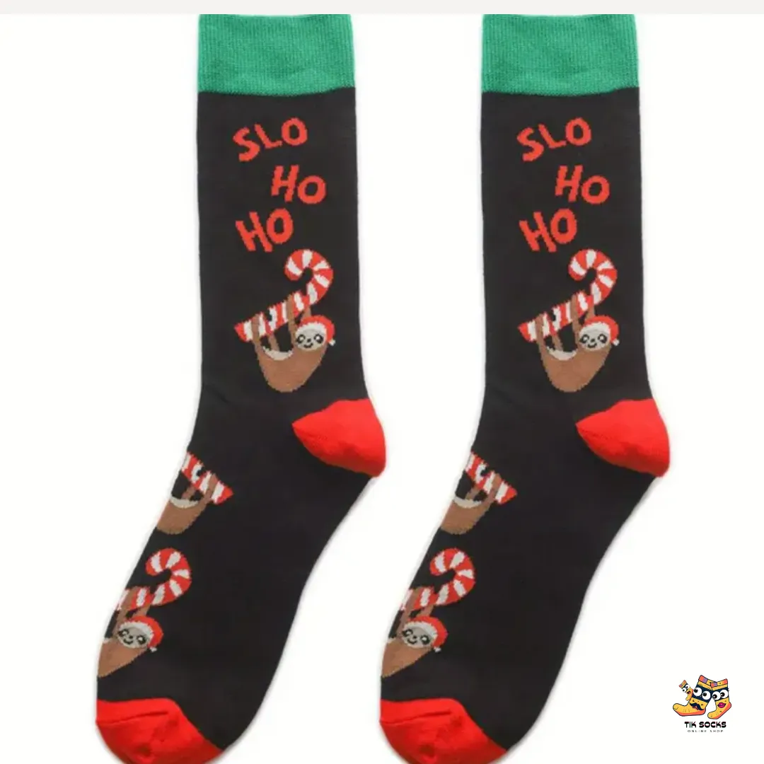 TikSocks|Christmas Socks- Christmas Sloth Socks