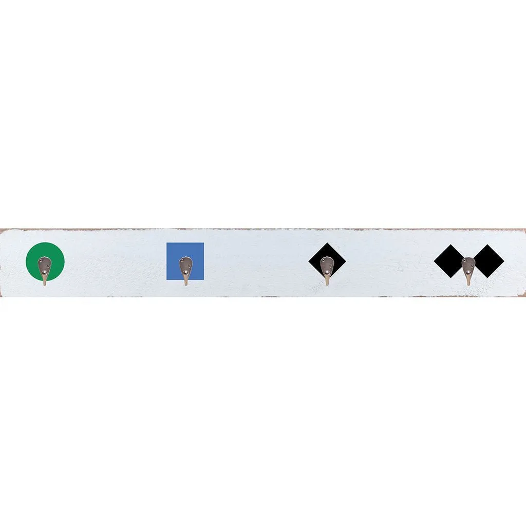 Trail Markers Wall Hook Board - 6-in H x 44-in W