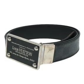 Trendy Inspired Louis Vuitton Damier Graphite Ceinture Amban Tour Belt M9632v Lv Auth Ki4850