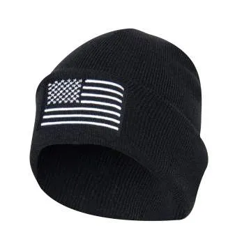 US Flag Embroidered Watch Cap