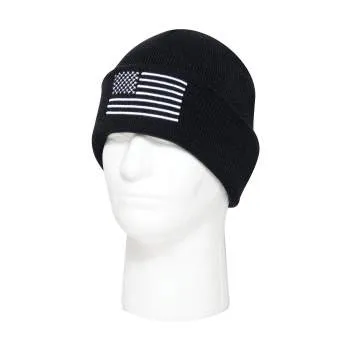 US Flag Embroidered Watch Cap