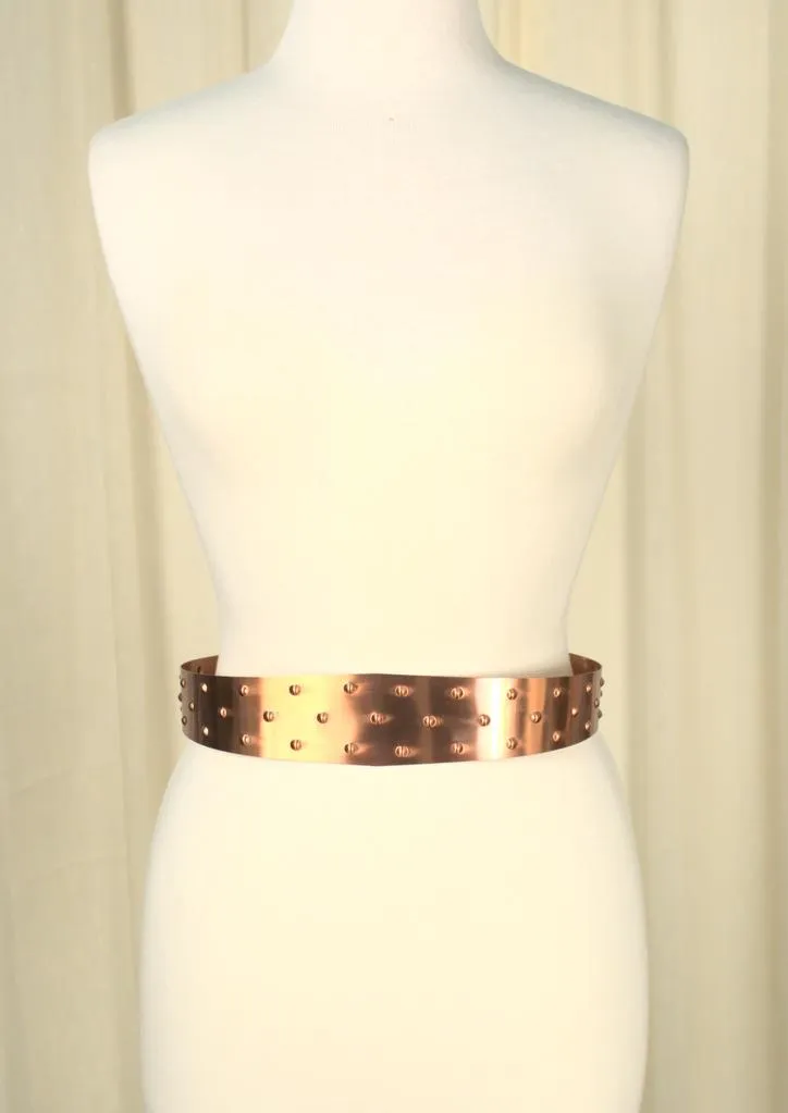 Vintage 1950s Copper Statement Dot Belt