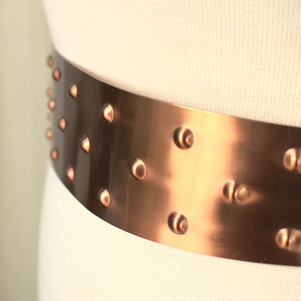 Vintage 1950s Copper Statement Dot Belt