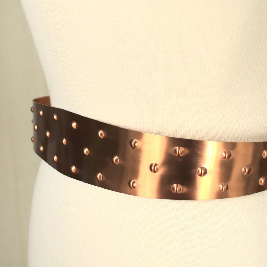 Vintage 1950s Copper Statement Dot Belt