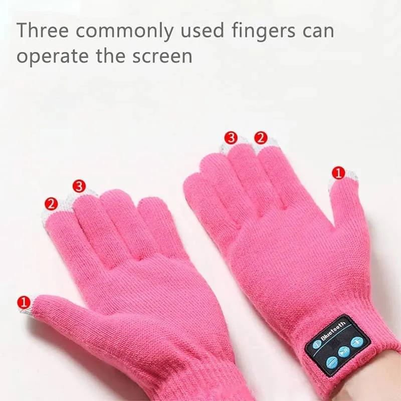 Warm Touch Screen Phone Bluetooth Speaker Gloves