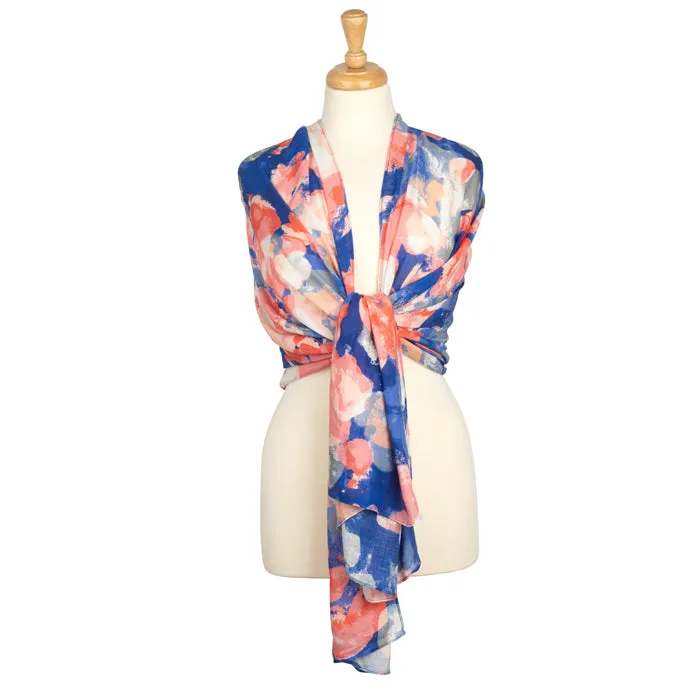 Watercolour Poppy Print Scarf