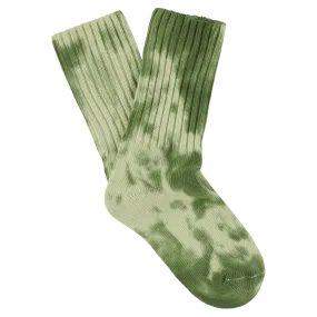 Women Tie Dye Socks - Olive