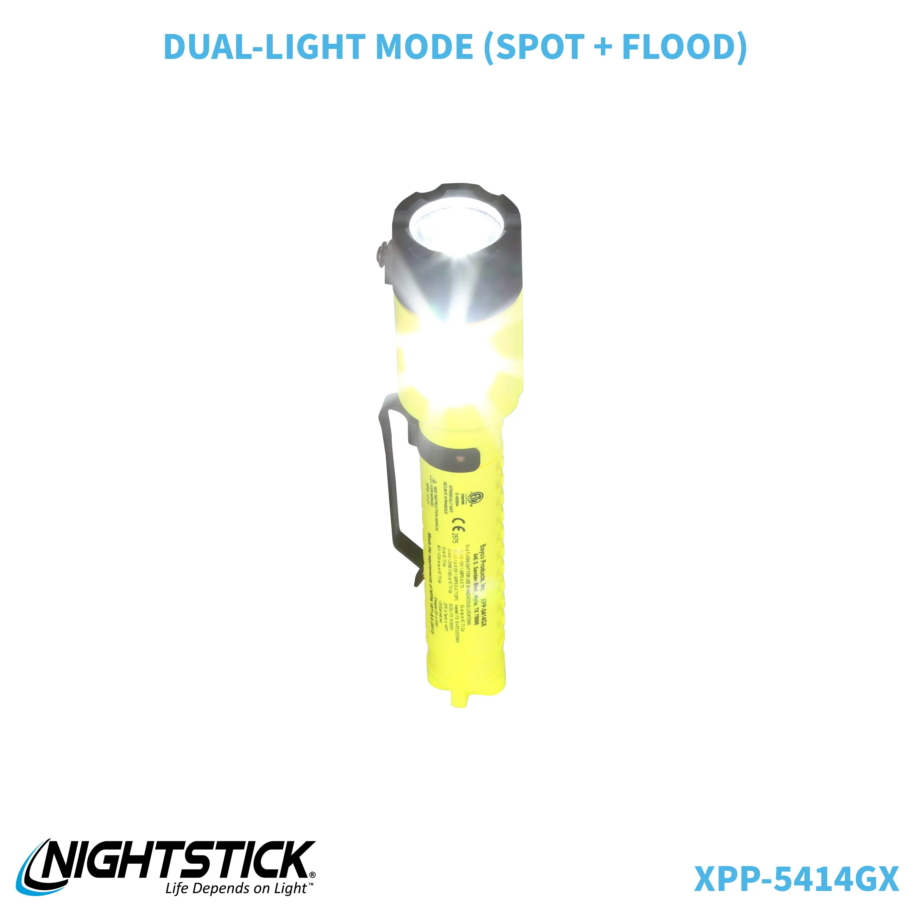 XPP-5414GX-K01: [Zone 0] IS Dual-Light Flashlight w/Tail Magnet & Kit