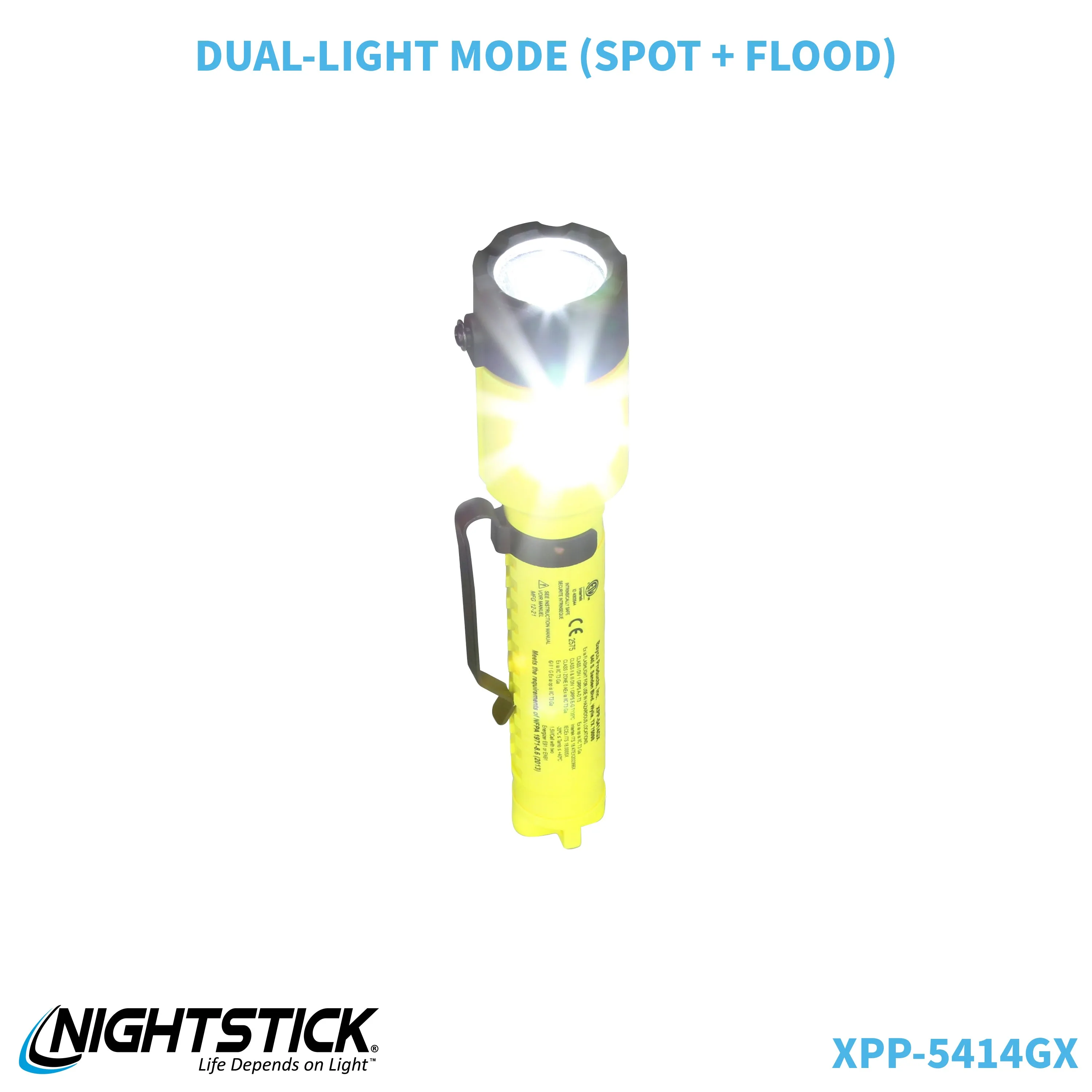 XPP-5414GX-K01: [Zone 0] IS Dual-Light Flashlight w/Tail Magnet & Kit