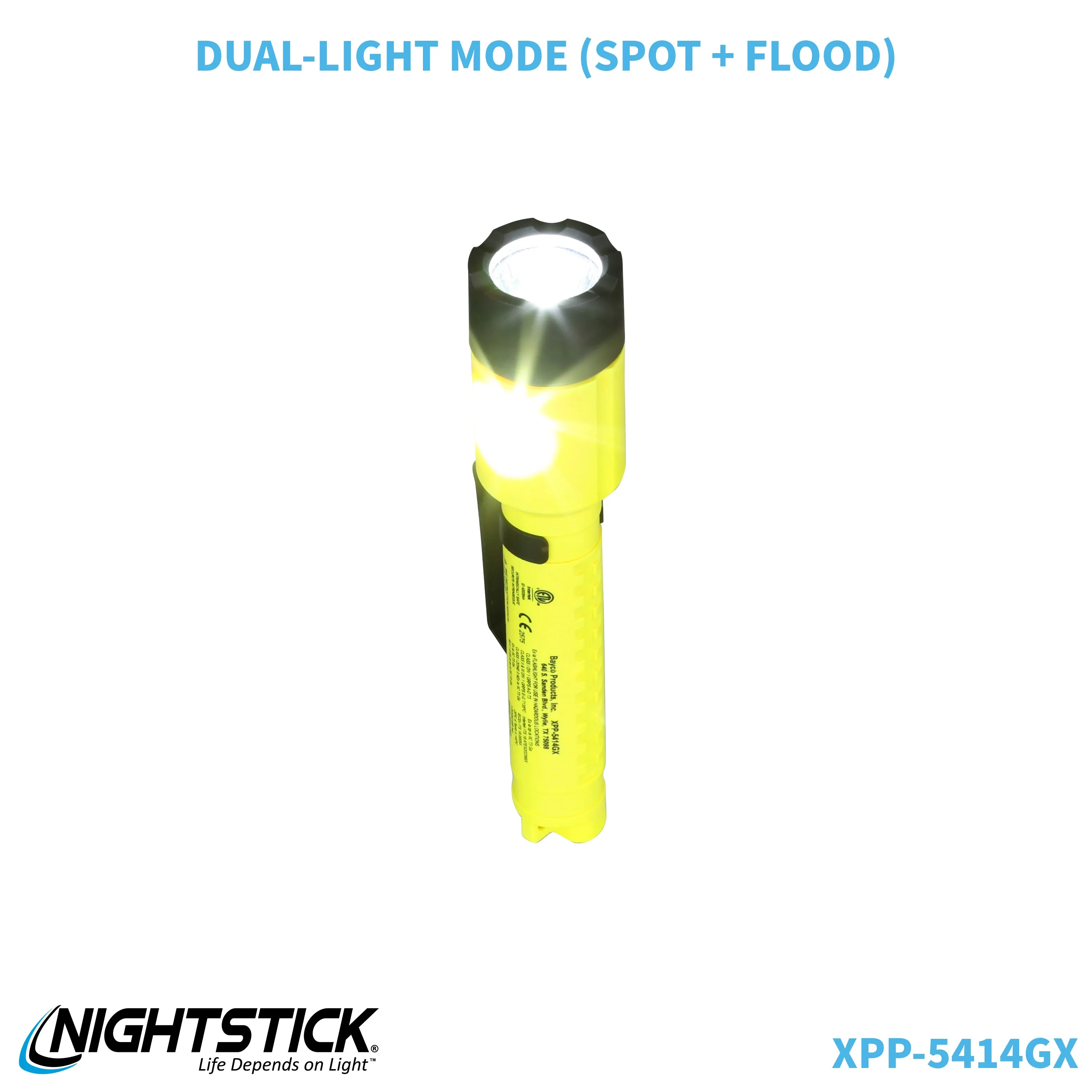 XPP-5414GX-K01: [Zone 0] IS Dual-Light Flashlight w/Tail Magnet & Kit