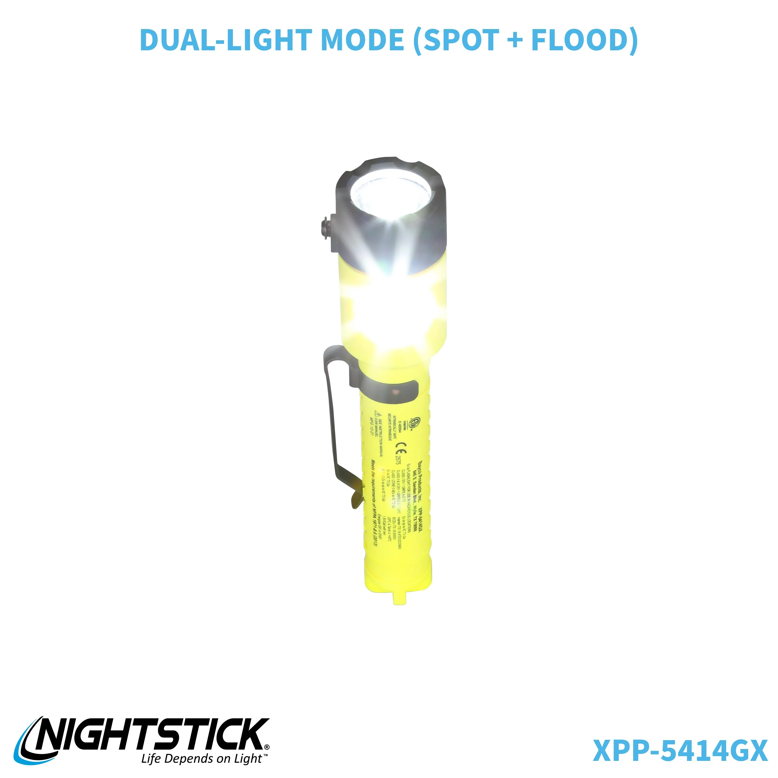 XPP-5414GX-K01: [Zone 0] IS Dual-Light Flashlight w/Tail Magnet & Kit