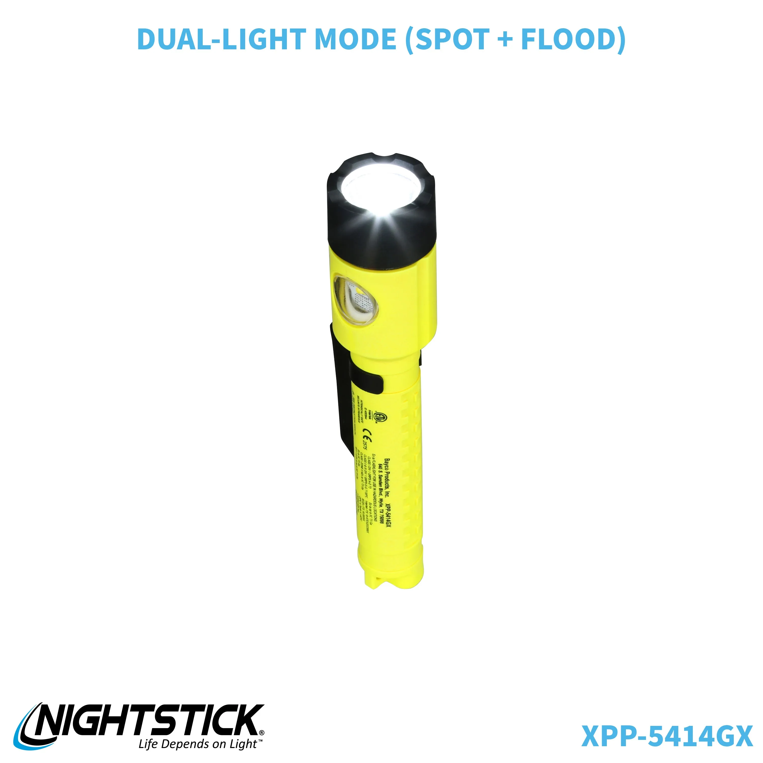 XPP-5414GX-K01: [Zone 0] IS Dual-Light Flashlight w/Tail Magnet & Kit